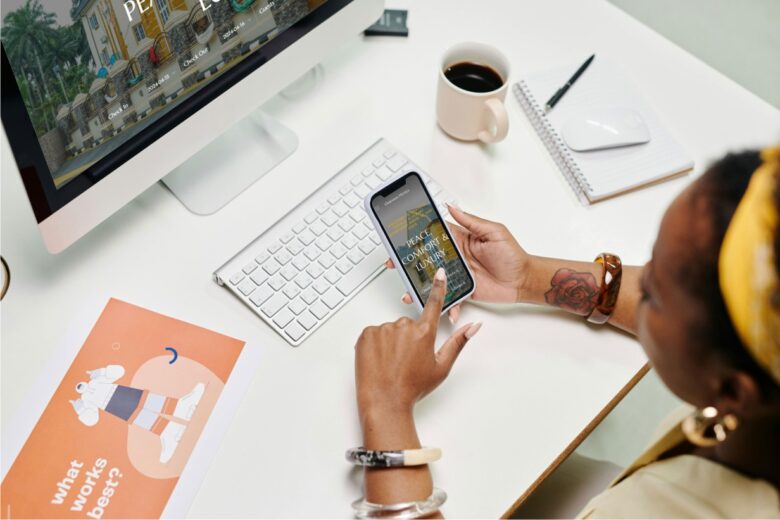 A preson browsing Omenma Hotels